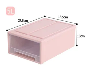 Plastic Drawer Storage Box Case Organizer Household Organizer Locker Drawer Portable Stackable For Bra Clothes Wardrobe In Stock