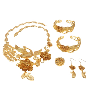 Ensemble de <span class=keywords><strong>bijoux</strong></span> exquis Zhuerrui, collier de haute qualité, <span class=keywords><strong>bijoux</strong></span> de mariage en or, accessoires de costume <span class=keywords><strong>italiens</strong></span>, ensembles de <span class=keywords><strong>bijoux</strong></span> HH19061103 - Product Image 4