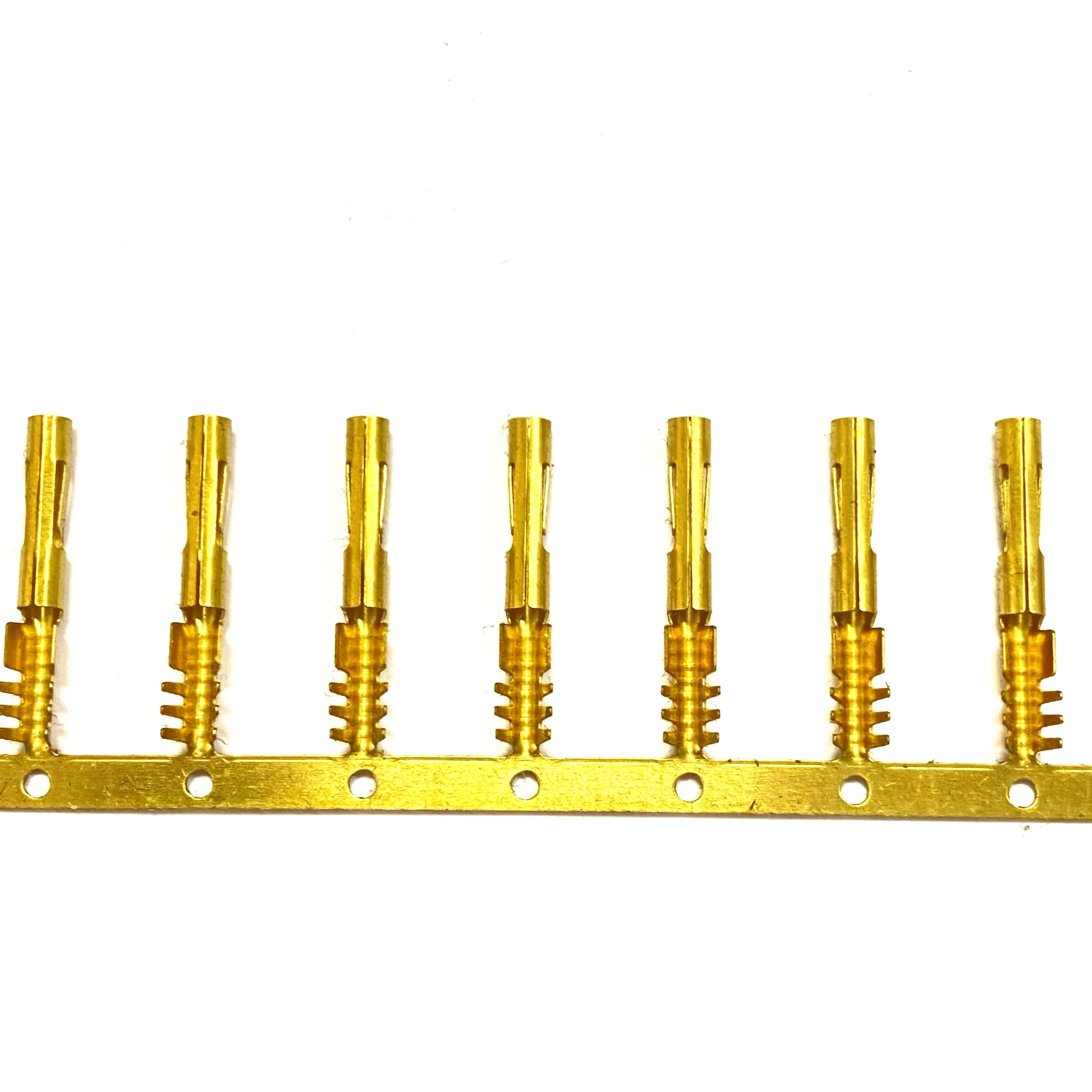 Custom Brass Copper Stainless Steel Female Round Crimp Tube Naked Terminal for medical Wire Connection