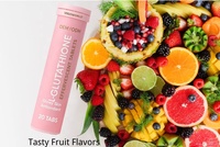 Tablet Effervescent Vigo L-Glutathione 500mg dengan Vitamin C, E, dan Asam Hialuronat, Suplemen Diet untuk Kulit Cerah bagi Wanita