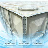 Réservoir d'irrigation agricole sectionnel en GRP/FRP isolé avec support anti-vibration