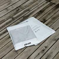 Sac d'emballage pour vêtements en papier kraft avec fermeture éclair en PE durable, impression de logo personnalisée, avec fermeture autocollante pour vêtements
