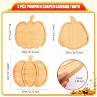 SINCERE Mignon Citrouille En Forme De Charcuterie Planches Automne Récolte Bois Snack Plat Assiettes Thanksgiving Plateaux De Service En Bois Automne