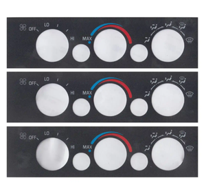 Panneau de commande rond en acrylique personnalisé pour appareils électroménagers avec icônes fonctionnelles imprimées en sérigraphie - Product Image 6