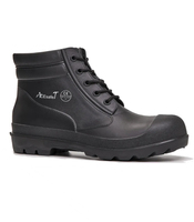 Bottes de travail en PVC noir ACE Safety 6,5 pouces, lacées, embout en acier, semelle intermédiaire en acier, CE EN ISO 20345 STL SS513:2013