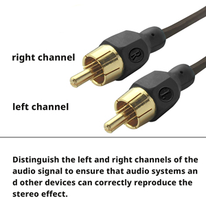 OEM High End Fidelity <span class=keywords><strong>Hifi</strong></span> 2 RCA Cable de <span class=keywords><strong>audio</strong></span> con chaqueta de PVC cobre desnudo chapado en oro 2RCA AV para altavoces ordenador y HDTV - Product Image 3