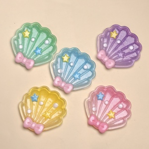 100 cái/túi đầy màu sắc pastel vỏ flatbacks đại dương Seashell phẳng trở lại cabochons nút scrapbooking embellishments cho DIY trang trí nội thất - Product Image 6
