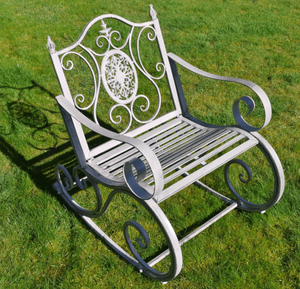 كرسي باباسان عصري من sunnyleel مقعد فناء حديدي هزاز الربيع من Niceway المنزل - Product Image 5