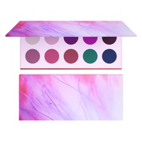 Palette de maquillage pour les yeux en carton écologique de haute qualité, nouvellement conçue, avec motif d'impression vierge, emballage en papier métallisé
