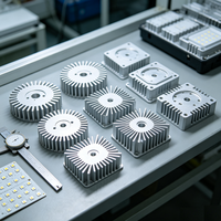 Disipador de Calor de Aluminio Personalizado OEM, Fundición a Presión de Aluminio, Disipador de Calor LED para Electrónica