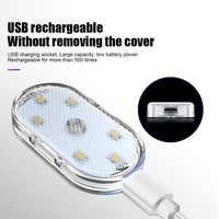 Lumière tactile LED sans fil pour intérieur de voiture, lampe de lecture pour toit de voiture Rechargeable par USB, Mini veilleuse haute luminosité