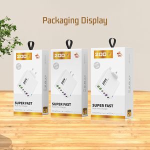 <span class=keywords><strong>Cargador</strong></span> USB C de <span class=keywords><strong>200W</strong></span> y 6 Puertos, Carga Súper Rápida PD3.0, <span class=keywords><strong>Cargador</strong></span> de Teléfono Móvil Tipo C para iPhone 16, Samsung, <span class=keywords><strong>Xiaomi</strong></span>, iPad - Product Image 6