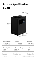 Diffuseur d'huiles essentielles électrique à ultrasons A2000, 1000 ml, écologique, contrôlé par application, lumière LED, pour la maison et l'hôtel