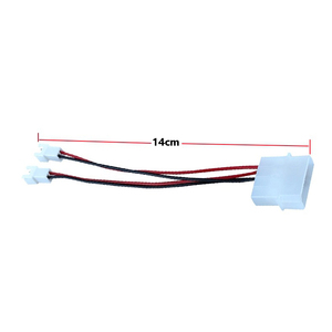 Molex 4-pins naar dubbele 2-pins XH2.54 ventilatorsplitter, vergrendelbare stekkerkabel voor pc-chassis koelsysteem - Product Image 6