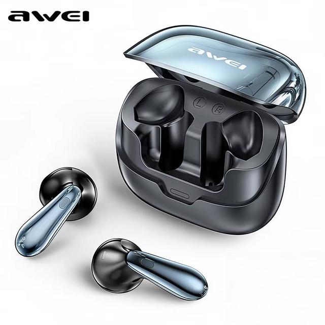 Awei TA11 ANC ENC Wireless  5.3 Earphones With 6Mic TWS Earbuds IPX4 Waterproof Headphones Sports Headset Game