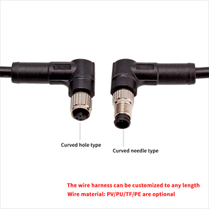 IP67 Robotic <strong>Sensor</strong> Wiring Connectors M5 Socket PVC PUR 3/4 Pins Circular <strong>Connector</strong> with Straight Angled Male/Female <strong>Connector</strong> - Product Image 3