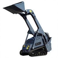 Mini-chargeuse compacte EPA Crawler, chargeuse compacte diesel Kubota pour l'agriculture et la construction