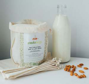 Sacs de lait de noix, sacs en étamine naturelle, 12 "x 12", paquet de 2, 100% sacs en tissu de coton non blanchi pour fromage/thé/yaourt/jus/vin - Product Image 3