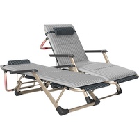 Chaise longue pliable à double usage en métal réglable pour le camping en plein air, chaise de plage à gravité zéro bon marché