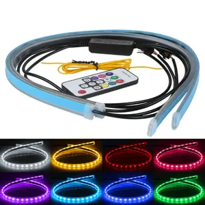 Flexible Led Strip 30CM 45CM 60CM RGB DRL Car Turn Signal Daytime Running Light