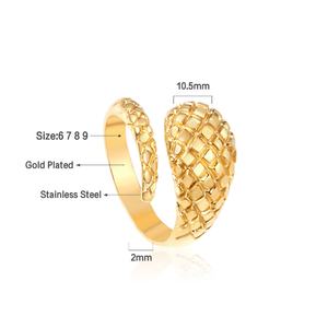 Anillo de Aro Verde Oscuro en Oro de 18k al por Mayor de Fábrica para Mujer y Hombre, Anillos de Dedo Sencillos Rellenos, Joyería - Product Image 2