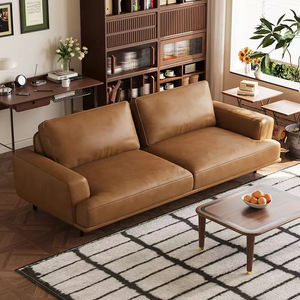 Ensemble de canapés sectionnels en cuir minimaliste italien moderne, meubles pour la maison et l'hôtel, combinaison de canapé-lit pour villa et salon - Product Image 1