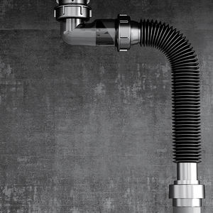 شفافة الحمام جدار حوض مُعلق بالوعة تجفيف النفايات مصفاة أنبوب مرن خرطوم المضادة للرائحة المناسب - Product Image 1