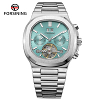 Montre mécanique de luxe Forsining, nouvelle montre automatique pour homme de haute qualité, bracelet en acier inoxydable massif, montre pour homme