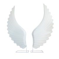 Ailes d'ange lumineuses en fer blanc chaud pour mariage, guide de chemin, centre commercial, auditorium, décors de scène, accessoires lumineux