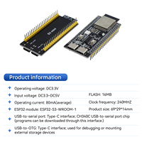 Papan Pengembangan S3 MINI Mendukung Ekstensi BT Low Energy ESP32-S3-WROOM-1 Papan Pengontrol untuk ESP32