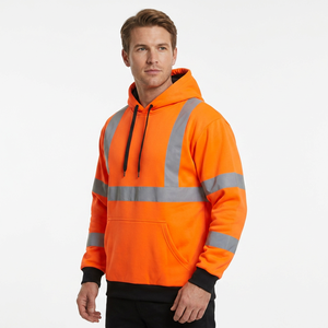Sudadera con Capucha de Seguridad Reflectante de Alta Visibilidad Personalizada, Impermeable, de Forro Polar, Clase 3 - Product Image 1