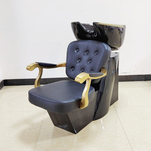 Sillón moderno para lavado de cabello con respaldo, silla duradera de PU para lavado de cabello, estación de lavado para salón de belleza y spa - Product Image 3