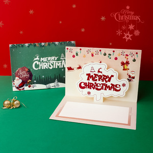 Carte Pop-up 3D stampate con Design personalizzato con taglio Laser carta regalo per Festival di Natale biglietti di auguri di <span class=keywords><strong>buon</strong></span> compleanno - Product Image 5