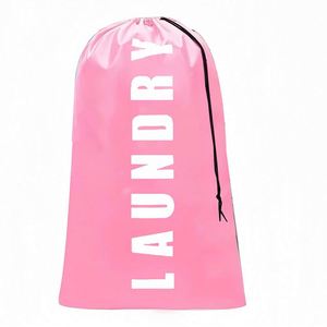 Sac de rangement à cordon personnalisé avec logo, en Oxford 210D, lavable en machine, grande capacité (40L-150L), moderne, pour linge sale - Product Image 4