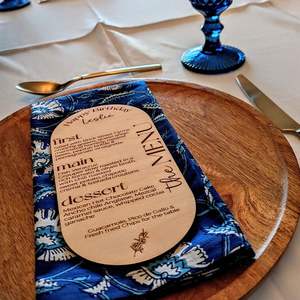 Menú de Madera Personalizado para Bodas, Cumpleaños, Fiestas de Alta Gama, Noche de las Chicas y Despedida de Soltera |   Decoración de Mesa Premium - Product Image 4