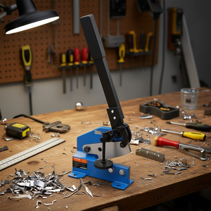 Cisaille manuelle Vevor 5 pouces pour tôles, coupe-métal robuste pour usage sur plan de travail, qualité industrielle, bleue - Product Image 2