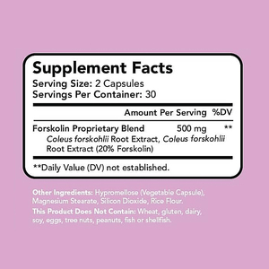 Capsule de Forskolin à Marque Blanche Force Maximale Extrait de Forskohlii pour le Métabolisme, les Objectifs de Poids, le Contrôle de l'Appétit et le Soutien de la Sérotonine - Product Image 2