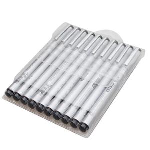 Stylo <span class=keywords><strong>fin</strong></span> à encre noire, 10 pièces, stylo de <span class=keywords><strong>dessin</strong></span> à encre, imperméable, ensemble de stylos à doublure, marqueurs d'écriture, fournitures d'art pour mangas - Product Image 1