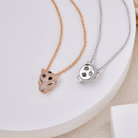 Chaîne de col mini tendance et sexy pour homme, collier tête de léopard pour femme, bijoux géométriques animaux