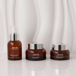 30ml 50ml 60ml <span class=keywords><strong>100ml</strong></span> 120ml thủy tinh hổ phách Lotion phun chai tùy chỉnh 30g 50g Kem Mỹ phẩm lọ có nắp đậy - Product Image 2