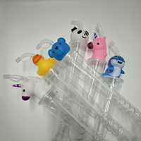 Gobelets glacés en plastique de 12oz avec tête d'animal et dessin animé