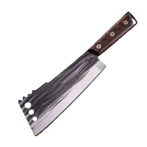 XITUO Couteau hachoir forgé à la main couteau tranchant en acier inoxydable à haute teneur en carbone couteau à crochet faucille camping en plein air