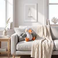Peluche personnalisée en forme de canard, directement de l'usine, à partir de vos croquis, OEM/ODM, pour marques IP originales