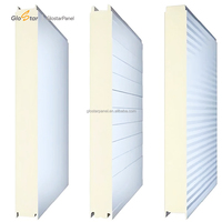 Panneau mural extérieur en PU léger de fabrication chinoise, certifié CE/ISO, en PE/SMP/HDP/PVDF, 50mm 75mm 100mm 150mm 200mm, 40 Kg/m³, pour atelier