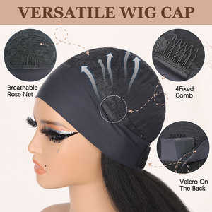 [Stock transfrontalier disponible] Perruque européenne en <span class=keywords><strong>cheveux</strong></span> synthétiques Yaki lisses en soie glacée, fabriquée à la machine, résistante à la chaleur, pour le commerce extérieur - Product Image 2