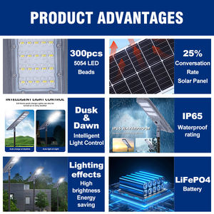 Lámpara Solar LED para Exteriores, Impermeable IP65, de Aluminio, de Alta Calidad, con Batería de 300w 400w 500w, Venta al por Mayor - Product Image 2