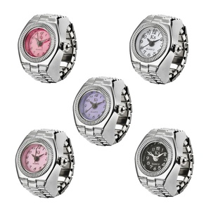 Reloj de Anillo al por Mayor con Caja de Aleación, Correa Elástica, Mini Reloj de Cuarzo, Personalizable con Logotipo para Parejas - Product Image 2