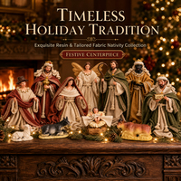 Artisanat en résine fait main personnalisé, figurines et sculptures catholiques de Jésus, d'anges, d'agneaux, d'ovins, d'ânes, pour la famille, la bénédiction, la maison et Noël