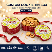 Boîte en fer blanc personnalisée pour biscuits, bonbons, chocolats, emballage cadeau de fêtes