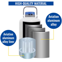 Réservoir portable LN2 de 2 L pour le stockage cryogénique de l'azote liquide